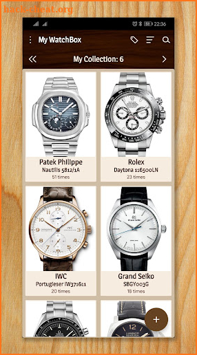My WatchBox Watch Collection G screenshot