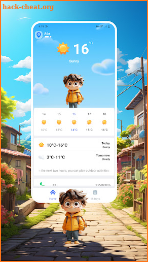 My weather butler screenshot