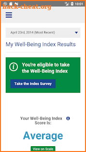 My Well-Being Index screenshot
