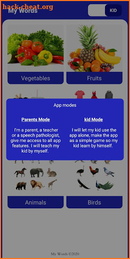 My words: kids language development screenshot