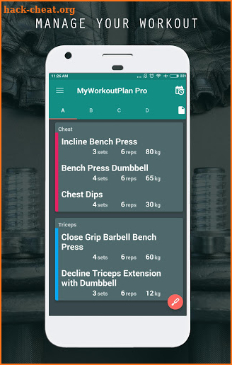 My Workout Plan - Daily Workout Planner screenshot