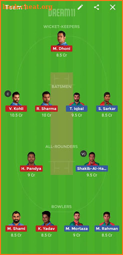 My11 Team : My11Circle Fantasy Cricket Team Guide screenshot