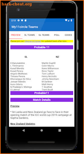 My11Circle Fantasy Cricket Tips, Teams & Giveaways screenshot