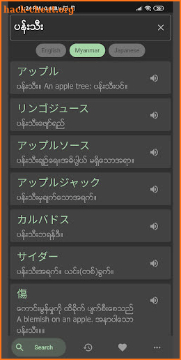 Myanmar Japanese Dictionary screenshot