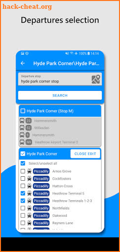 myDepartures - Public Transport Timetable screenshot