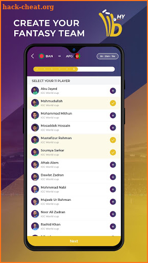 MyDream - Free Fantasy Cricket screenshot