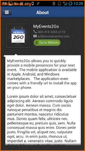 MyEvents2Go™ screenshot