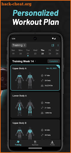 MyFitCoach Gym Workout Planner screenshot