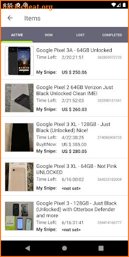 Myibidder Auction Bid Sniper for eBay screenshot