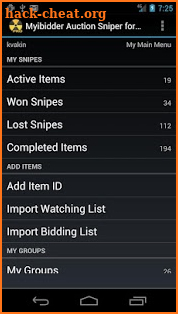 Myibidder Sniper for eBay Pro screenshot