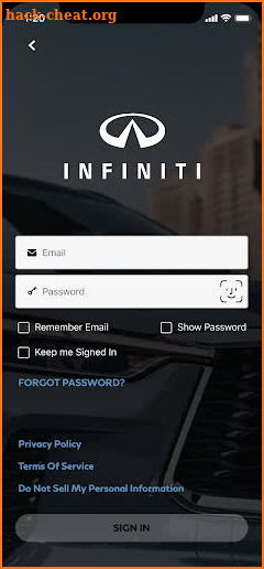 MyINFINITI App screenshot