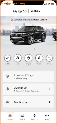 MyINFINITI App screenshot