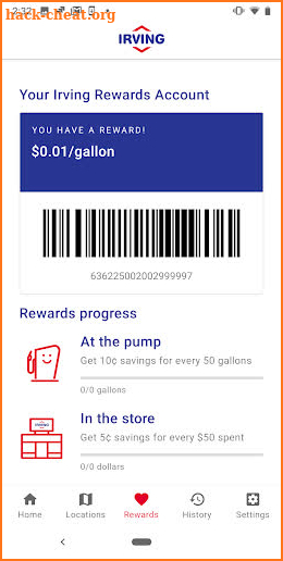 MyIRVING Rewards screenshot