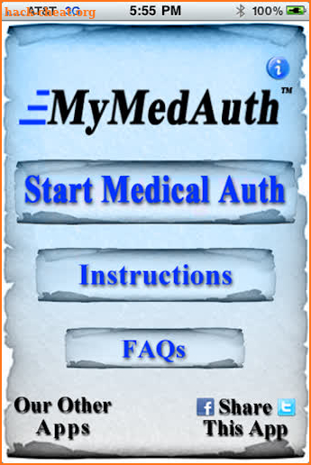 MyMedAuth - HIPAA Medical Form screenshot