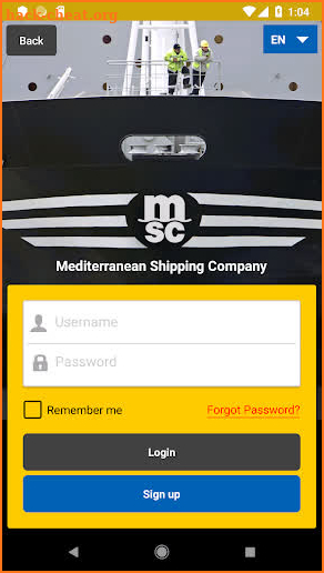 myMSC screenshot