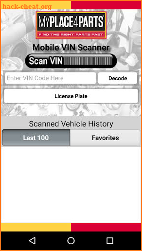 MyPlace VINScan screenshot