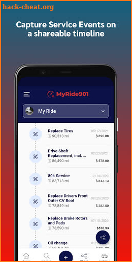 MyRide901 Car Maintenance Log screenshot