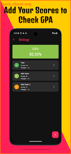 MyScore – Subject Alerts screenshot