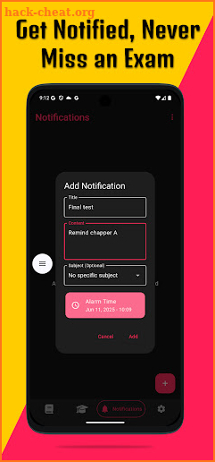 MyScore – Subject Alerts screenshot