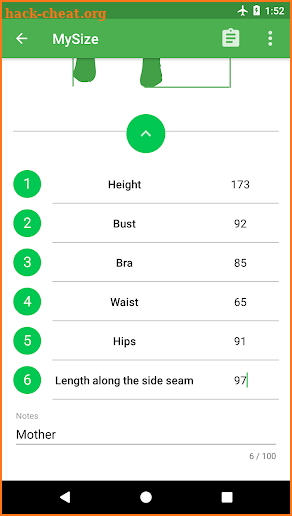 MySize - measure & save body parameters! screenshot
