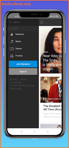 Myspace screenshot