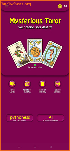 Mysterious Tarot - Free, Audible Tarot Reading App screenshot
