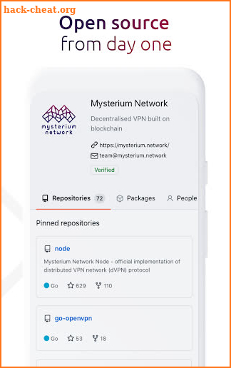 MysteriumVPN: decentralized VPN screenshot