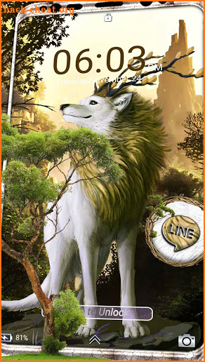 Mystery White Wolf Theme screenshot
