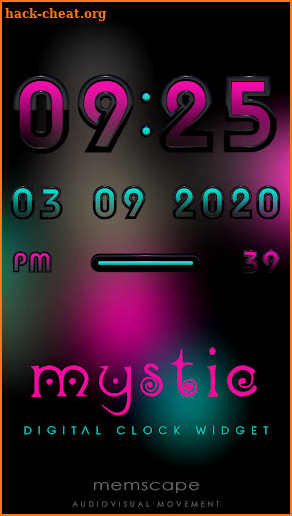 MYSTIC Digital Clock Widget screenshot