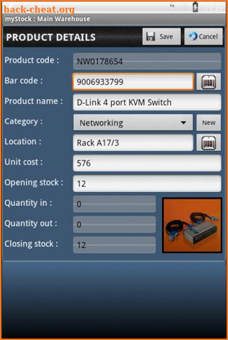 myStock Inventory Manager screenshot