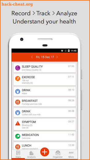 mySymptoms Food Diary & Symptom Tracker (Lite) screenshot