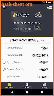 MySynchrony screenshot
