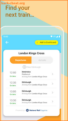 myTrains UK Live Train Times screenshot