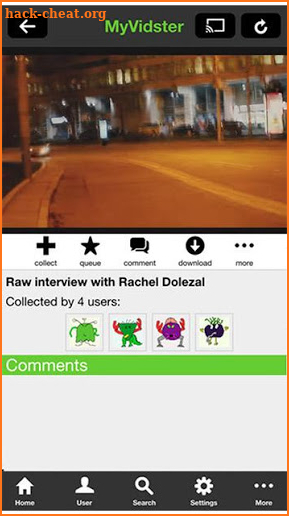 MyVidster - collect the videos you love Hint screenshot