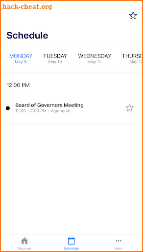 NAA Meetings screenshot
