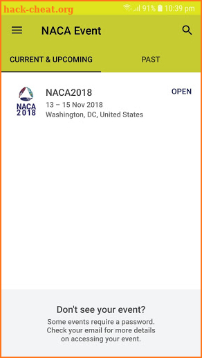 NACA Event App screenshot
