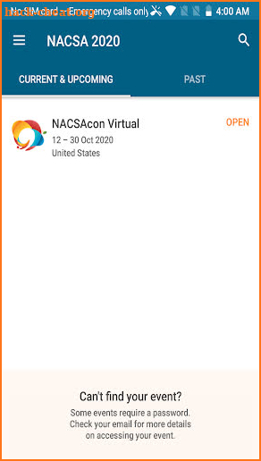 NACSA 2020 screenshot