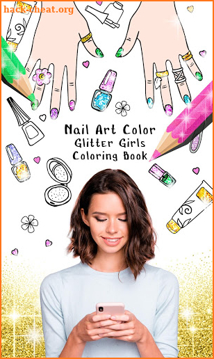 Nail Art Color – Glitter Girls Coloring Book screenshot