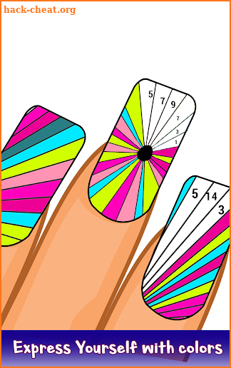 Nails Color by Number: Girls Fashion Coloring Book screenshot