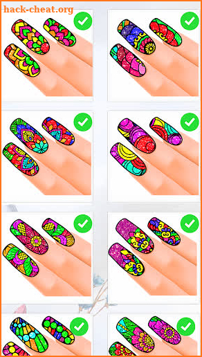 Nails Glitter Color by Number Girls Nail Coloring screenshot