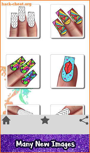 Nails Glitter Color by Number-Nail Polish Coloring screenshot