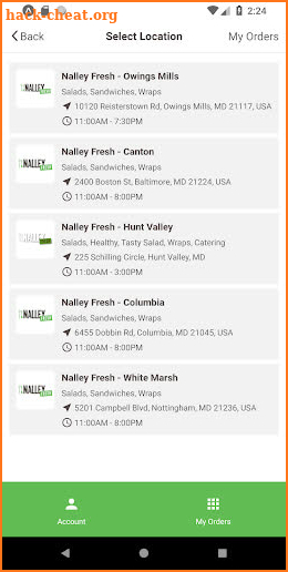 Nalley Fresh Order Online screenshot