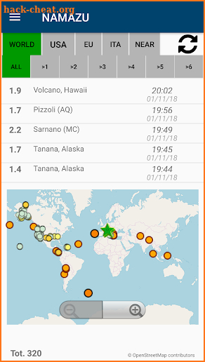 Namazu: the Fastest Earthquakes Updates App screenshot