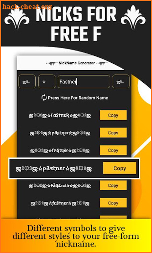 Name Creator For Free Fire - PUBG screenshot