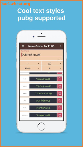 Name creator for pubg pro screenshot