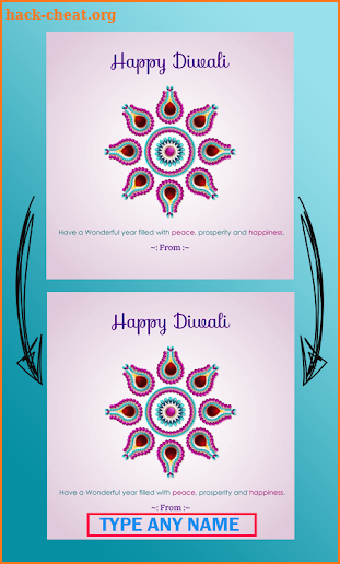 Name on Diwali Greetings Cards screenshot