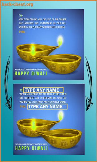 Name on Diwali Greetings Cards screenshot