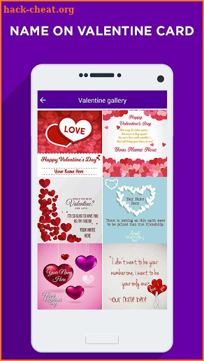 Name on Valentine Card screenshot