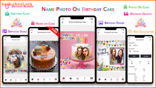 Name Photo On Birthday Cake - Birthday Photo Frame screenshot