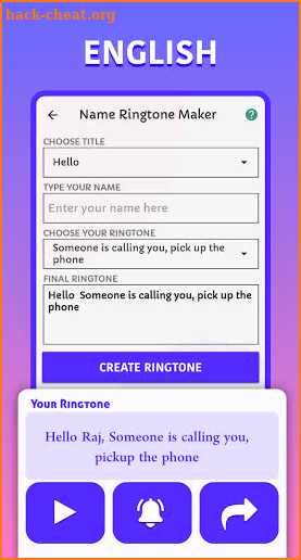 Name ringtone maker Hindi screenshot